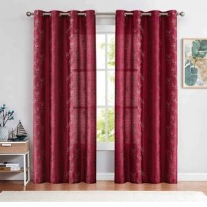 NEW Burgundy Curtain Set